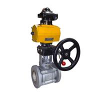  Pneumatic with manual ceramic ball valve 